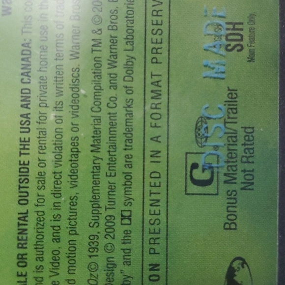 Warner video electronics media dvd the wizard of oz - Picture 9 of 10